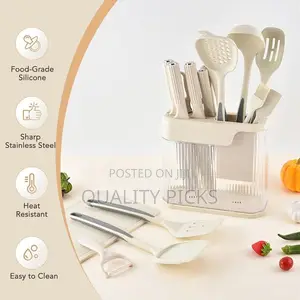 Kitchen Utensil Set, 17 Pieces Non-Stick Silicone Cooking Utensil