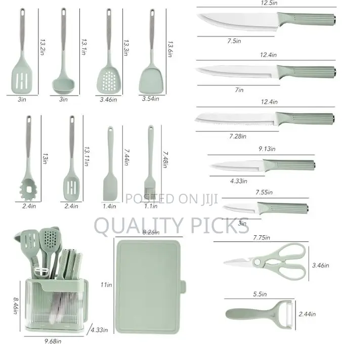 Kitchen Utensil Set, 17 Pieces Non-Stick Silicone Cooking Utensil