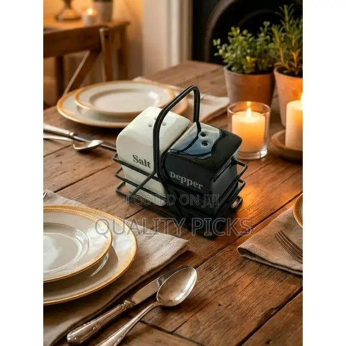 Luxury Ceramic Salt Shaker Pepper Dispenser Set