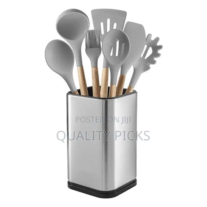 15 PCS Kitchen Accessories Set With Steel Cutlery Holder