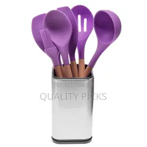 15 PCS Kitchen Accessories Set With Steel Cutlery Holder