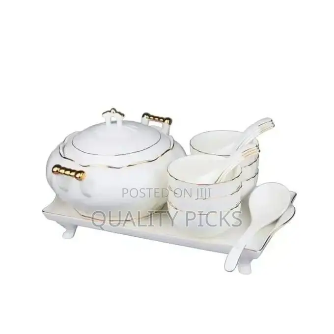 Ceramic Soup Set 15PC 6Bowls 1Large Pumpkin Dish With Lid