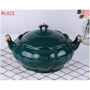 Ceramic Soup Set 15PC 6Bowls 1Large Pumpkin Dish With Lid