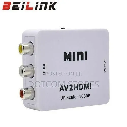 Mini Av to Hdmi Av2 Hdmi Video Converter Hd 720p 1080p- White