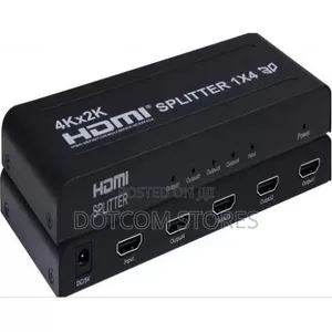 1 X 4 Way HDMI Splitter – Black