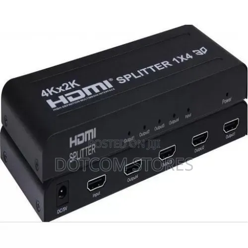 1 X 4 Way HDMI Splitter – Black