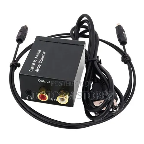 TV Digital Audio Converter – Optical to RCA Headphone Jack