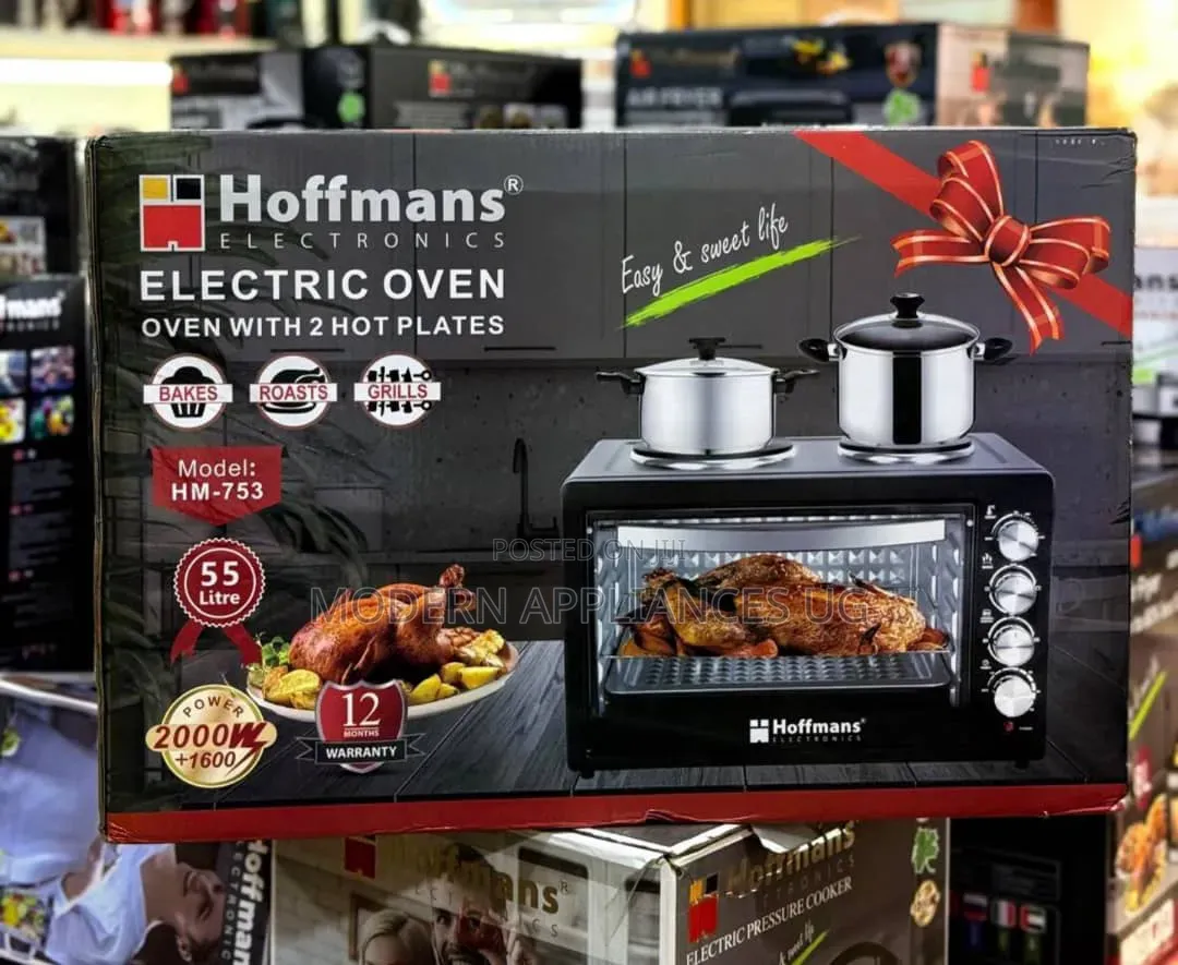 Hoffmans 55 Litres Mini Oven With Hotplates