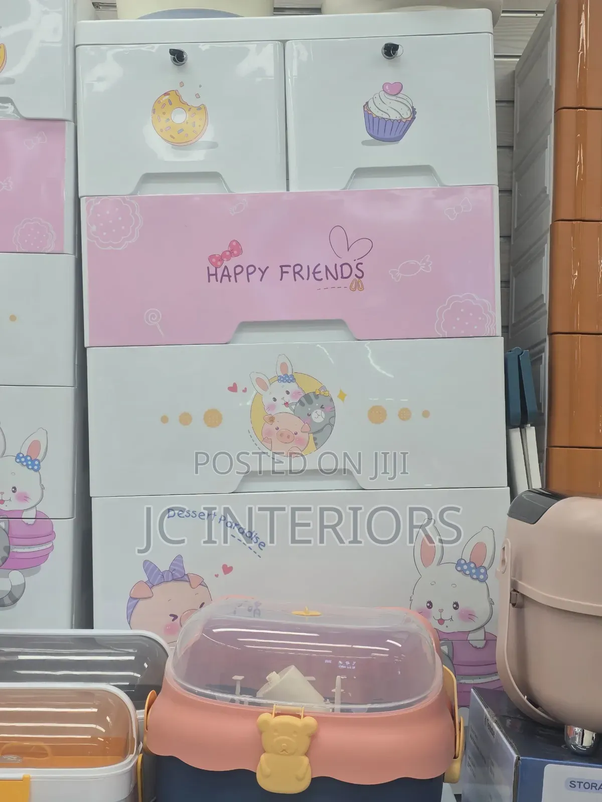 5 Layer Kids Storage Cabinet " Happy Friends Desert Theme"