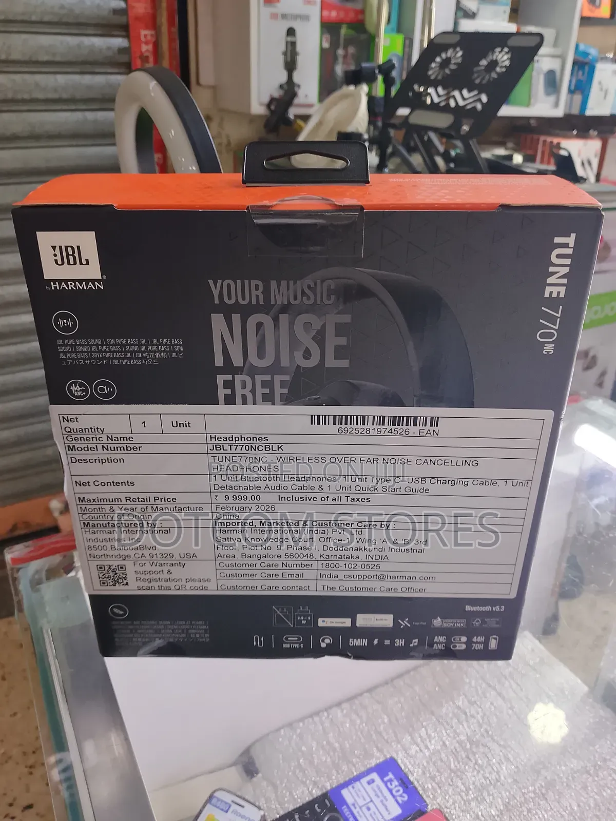JBL Tune 770 Wireless Adaptive Noise Cancelling Over-Ear Headphones