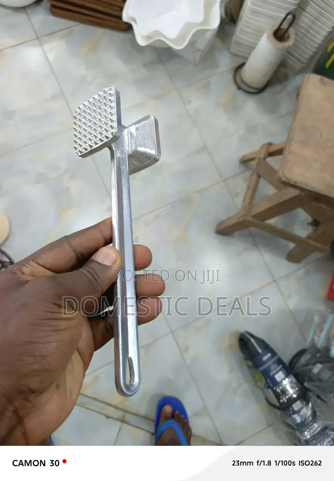 Dual-Sided Aluminum Meat Tenderizer Hammer