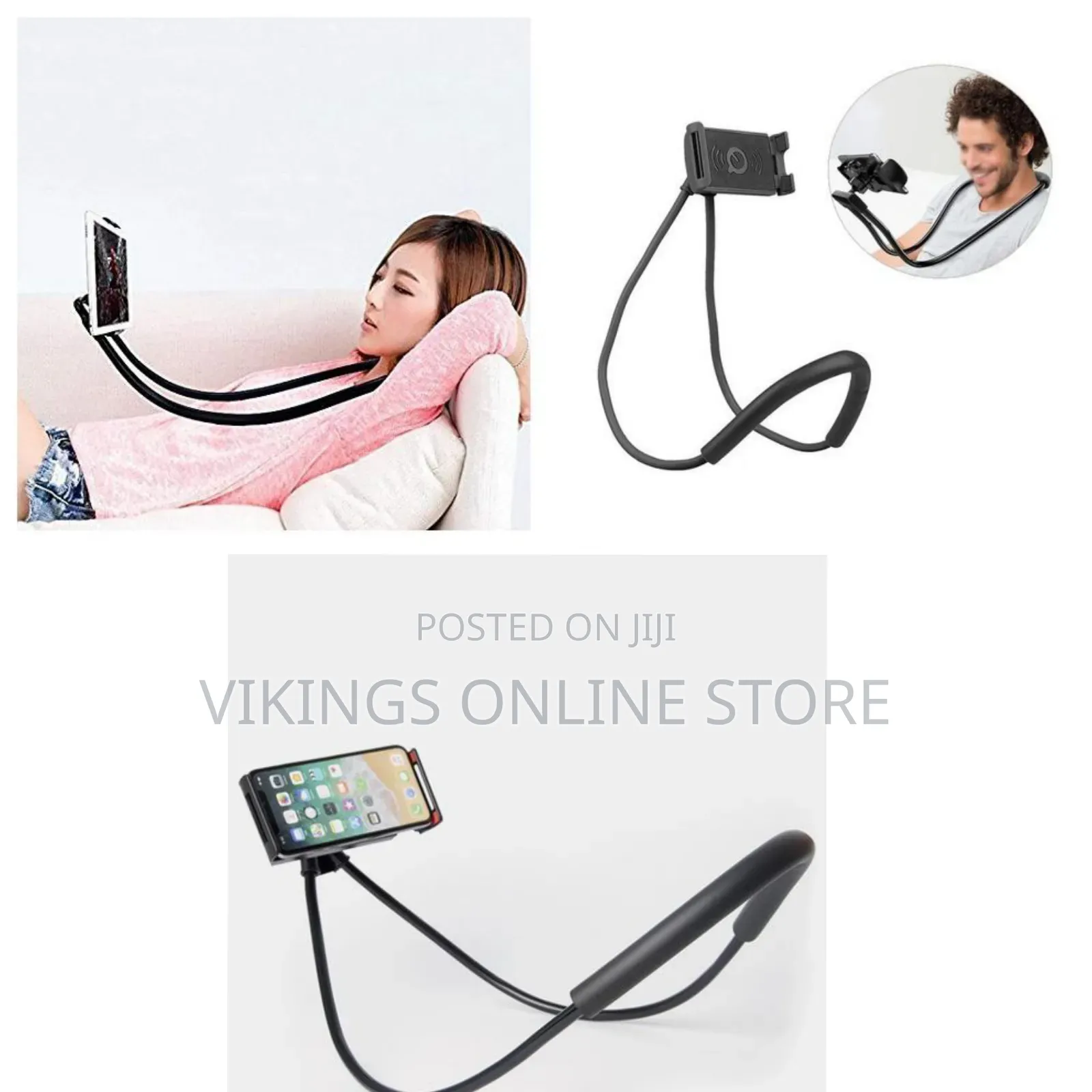 Necklace Cellphone Support - Black
