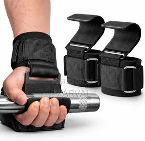 Weight Lifting Hooks With Wrist Straps