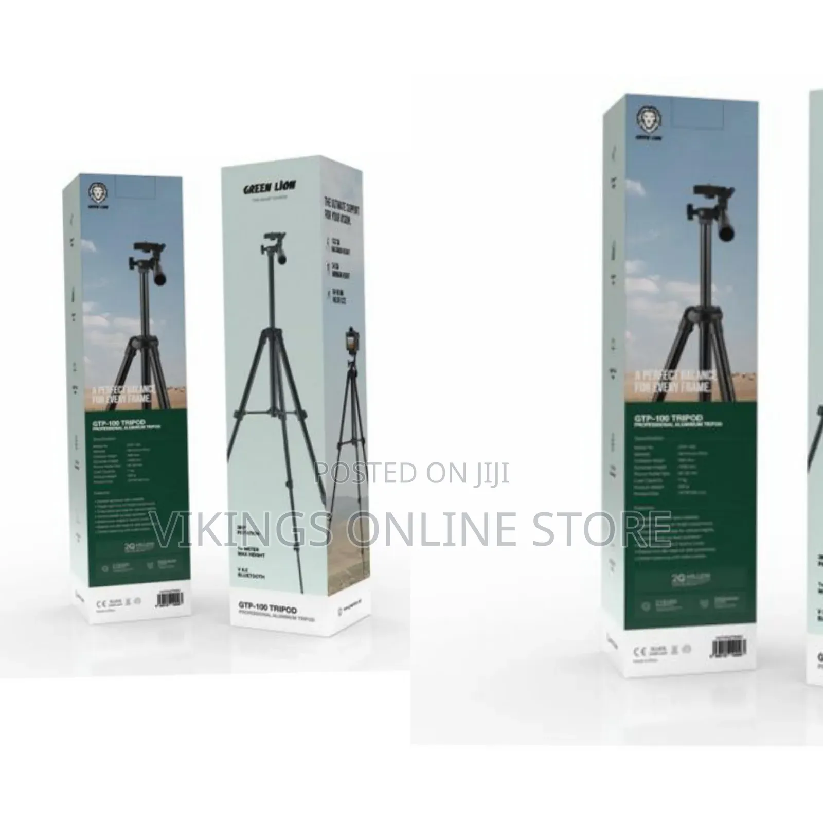 Green Lion GTP-100 Professional Aluminum Tripod - 1030mm Height, 360°