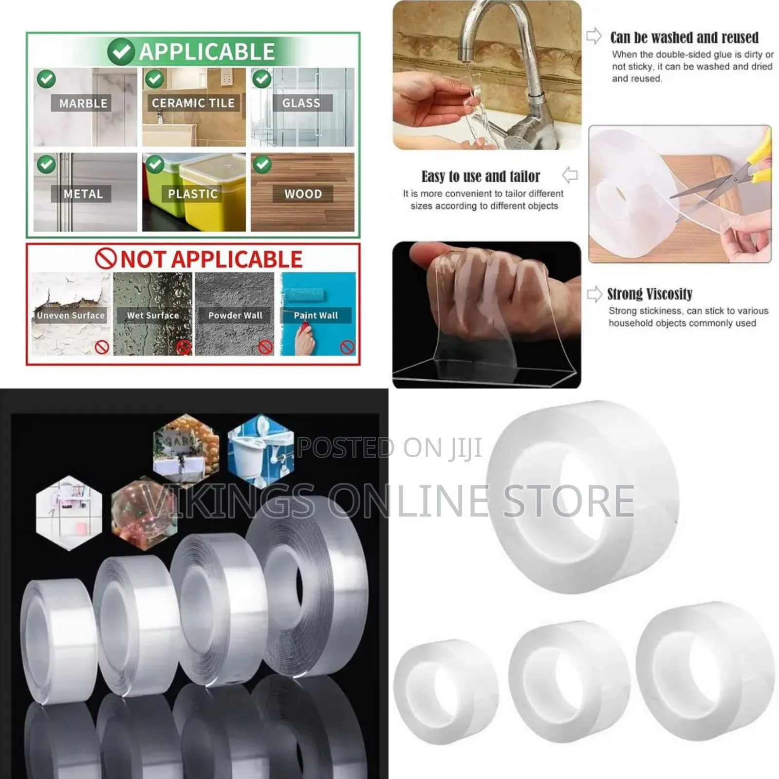 1 Piece of Nano Double Sided Tape Heavy Duty Extra Strong Waterproof