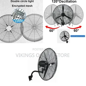 750mm/230w Heavy Duty Wall Mounted Fan, High Velocity Oscillating