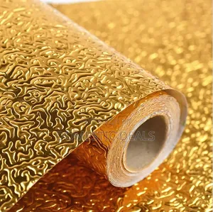 Oil Proof Kitchen Self-Adhesive Gold Foil Contact Paper