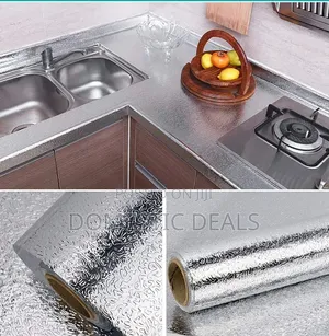 Silver Aluminum Foil Sticker Roll
