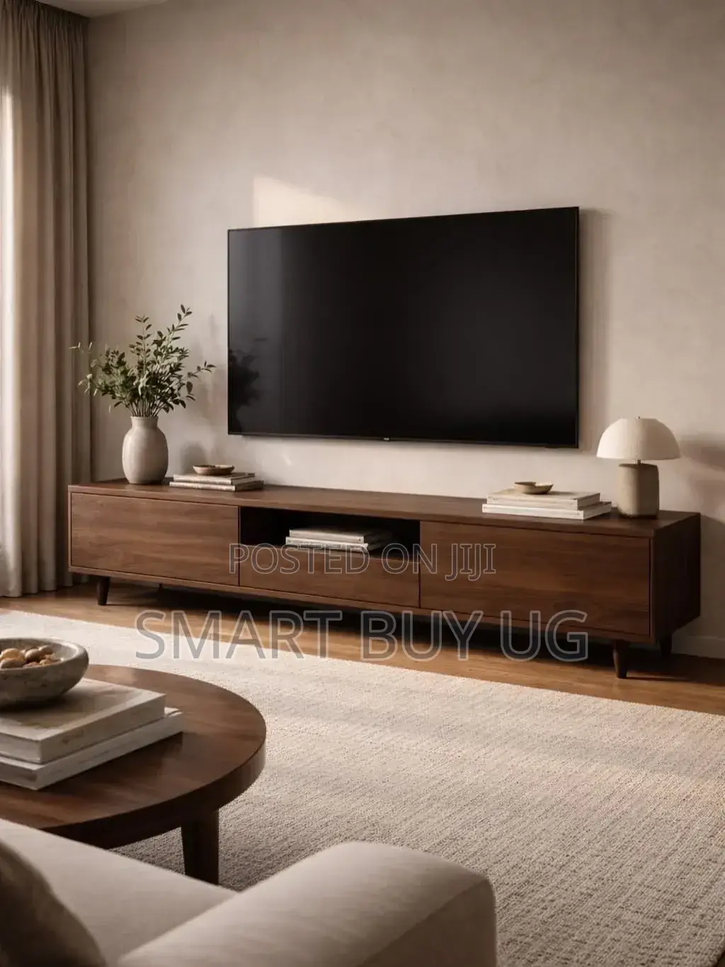 Modern TV Stand With Drawers | Low TV Table Free Ship