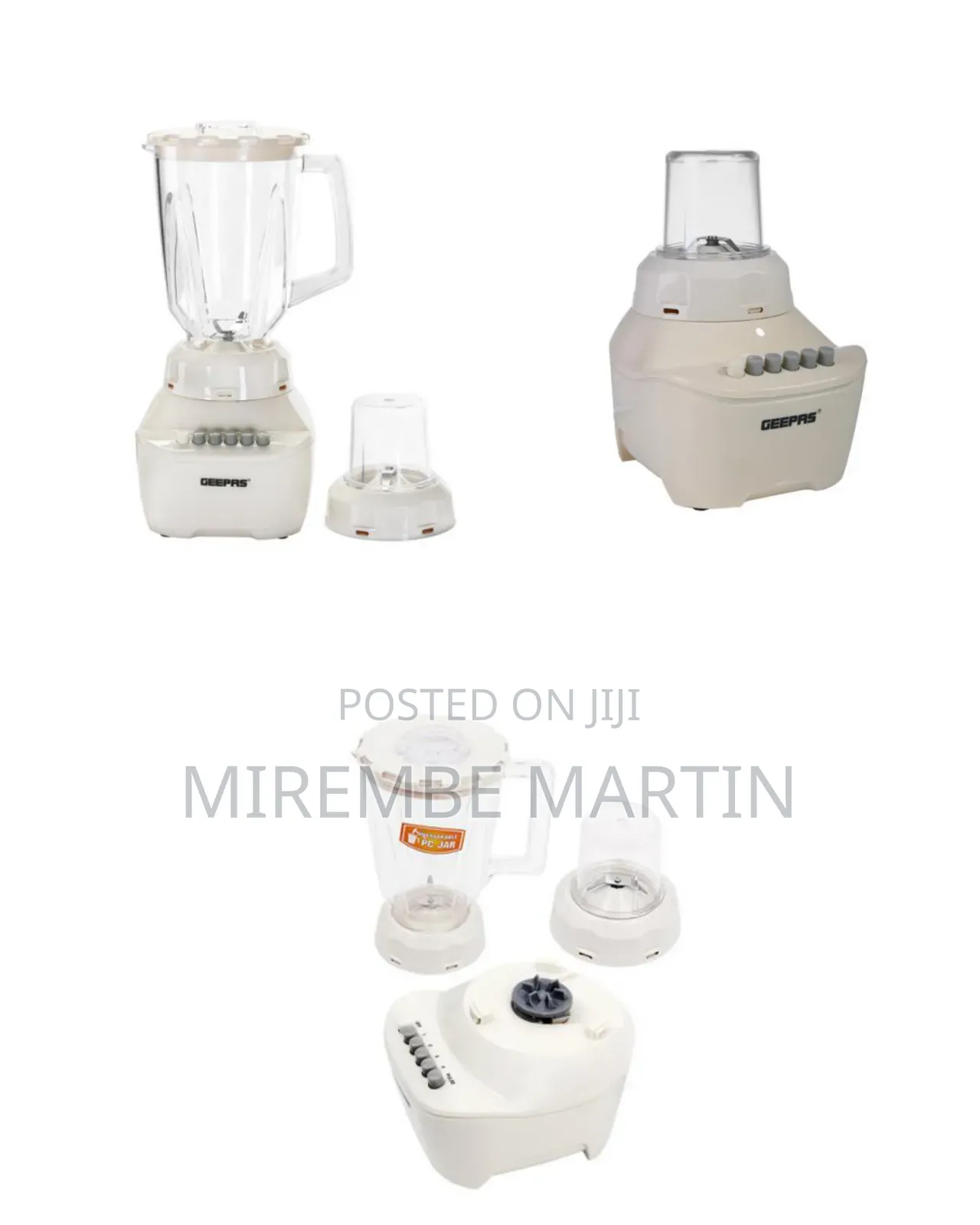 Geepas GSB5362 400W 2 in 1 Blender.