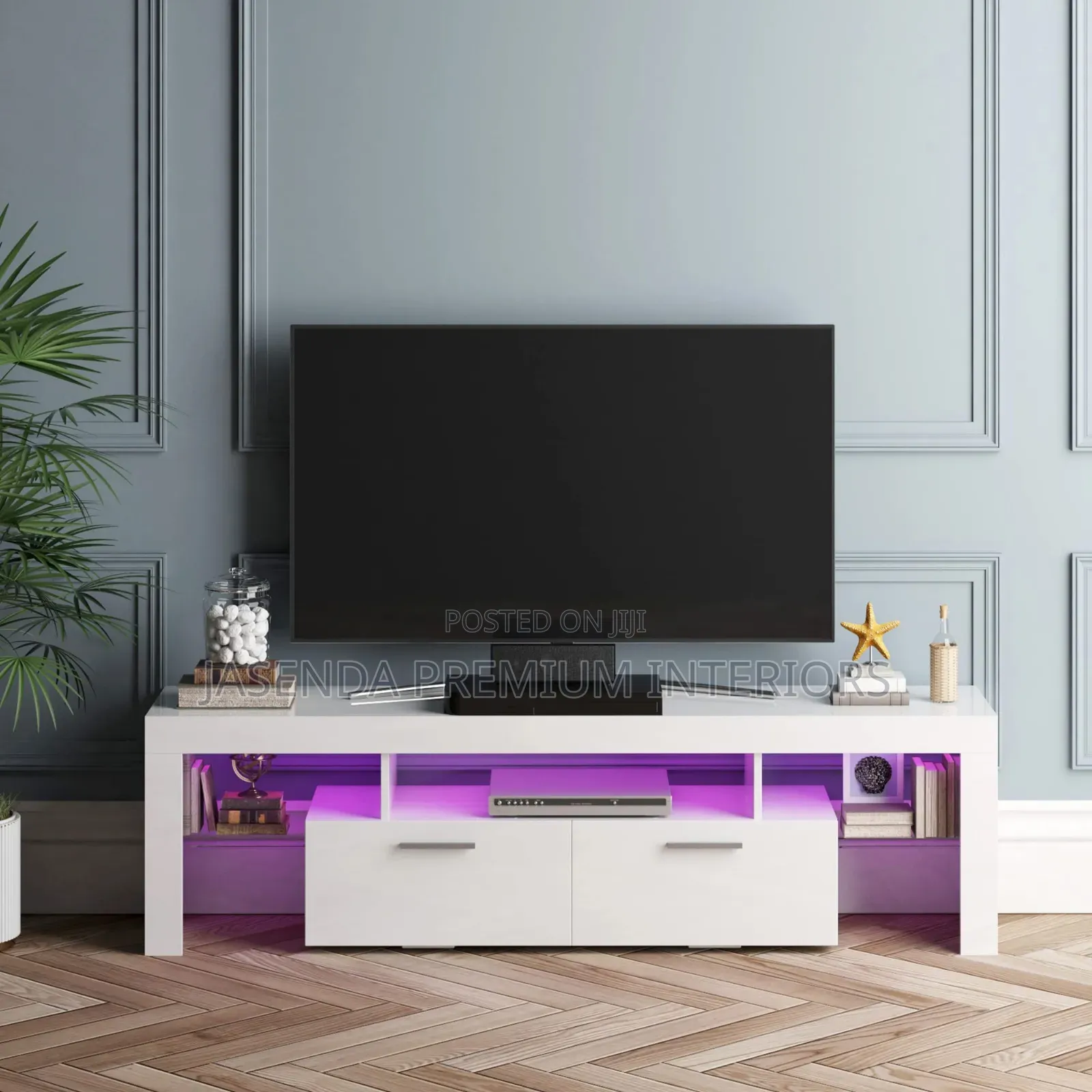 Luxury TV Table High Gloss | TV Stand White Premium