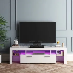 Luxury TV Table High Gloss | TV Stand White Premium