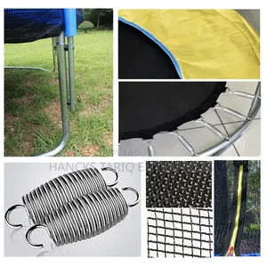 Trampoline With a Safety Enclosure Net and Access Ladder.