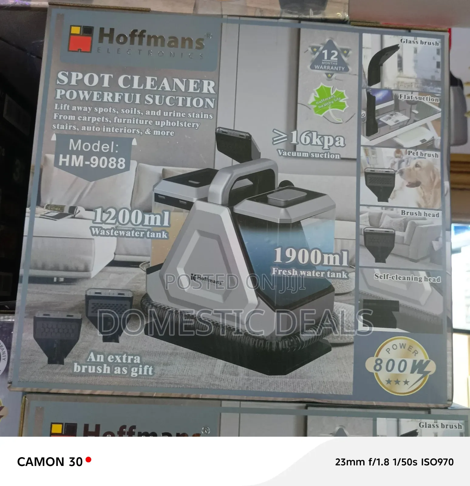 Hoffmans HM-9088 Is a Portable Spot Cleaner 800W Motor