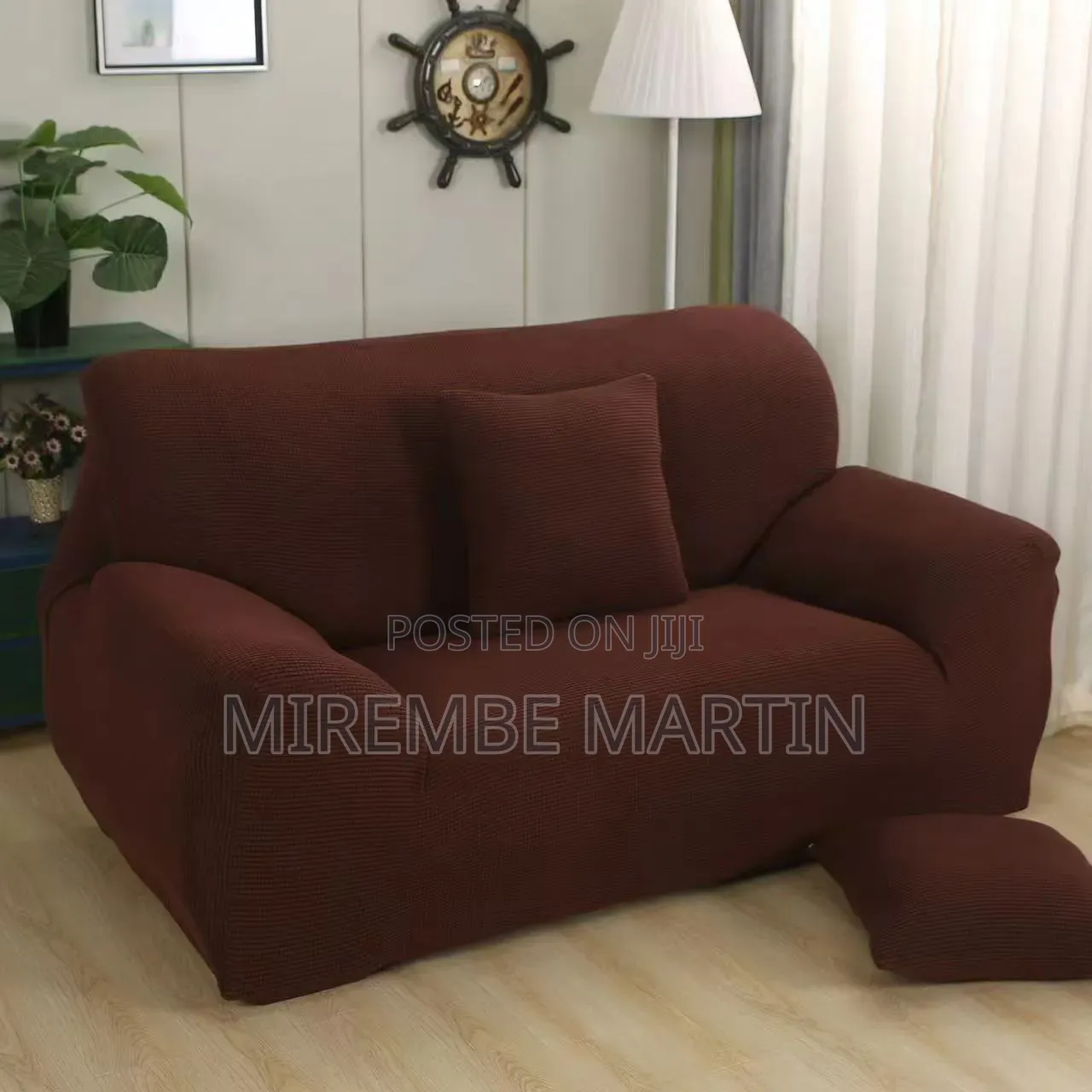 3:2:1 Brown Sofa Cover Set.