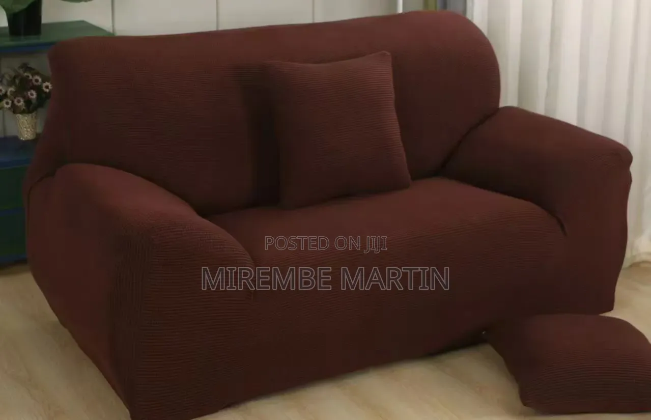 3:2:1 Brown Sofa Cover Set.