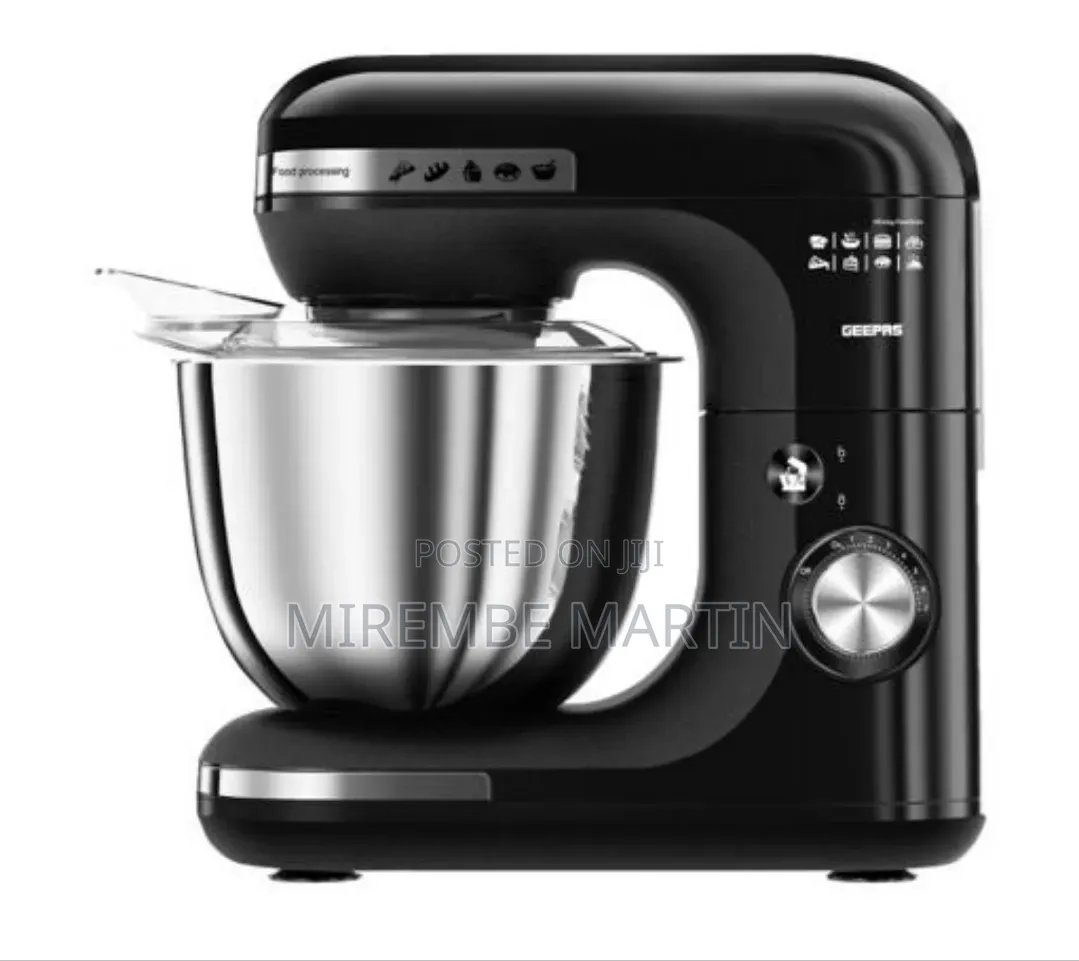 Geepas GSM43013 3 in 1 Stand 600w - 7 Level Speed, 5 Litre Stainless