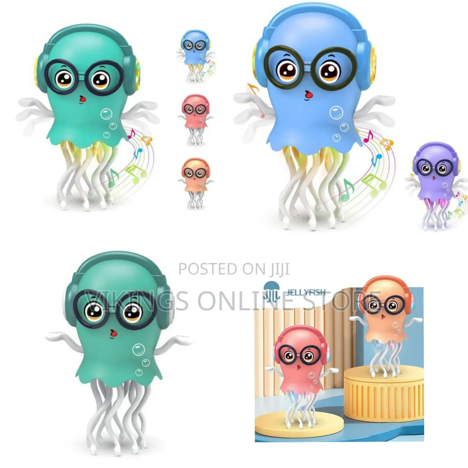 Rechargeable Cartoon Dancing Octopus Toy 360 Degree Rotating
