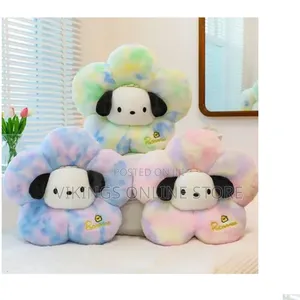 1 Piece of Pochacco Flower-Shaped Plush Seat Cushion Soft Animal Stuff