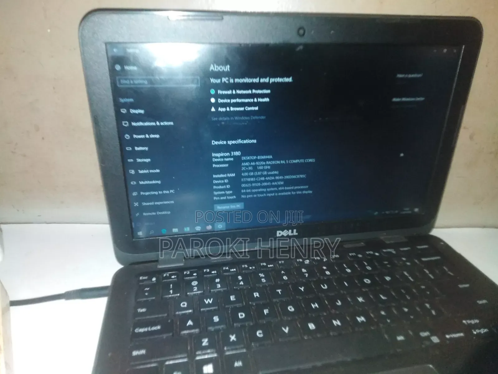 Laptop Dell Inspiron 11 3180 4GB AMD A6 HDD 32GB