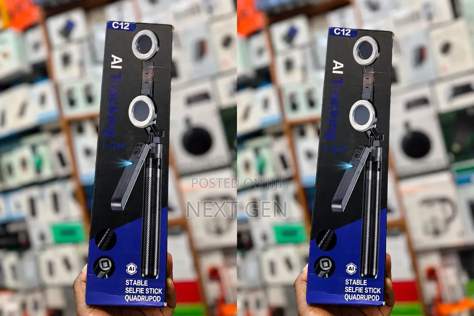 AI Tracking C12 Stable Selfie Stick Quadpod – 1.8M