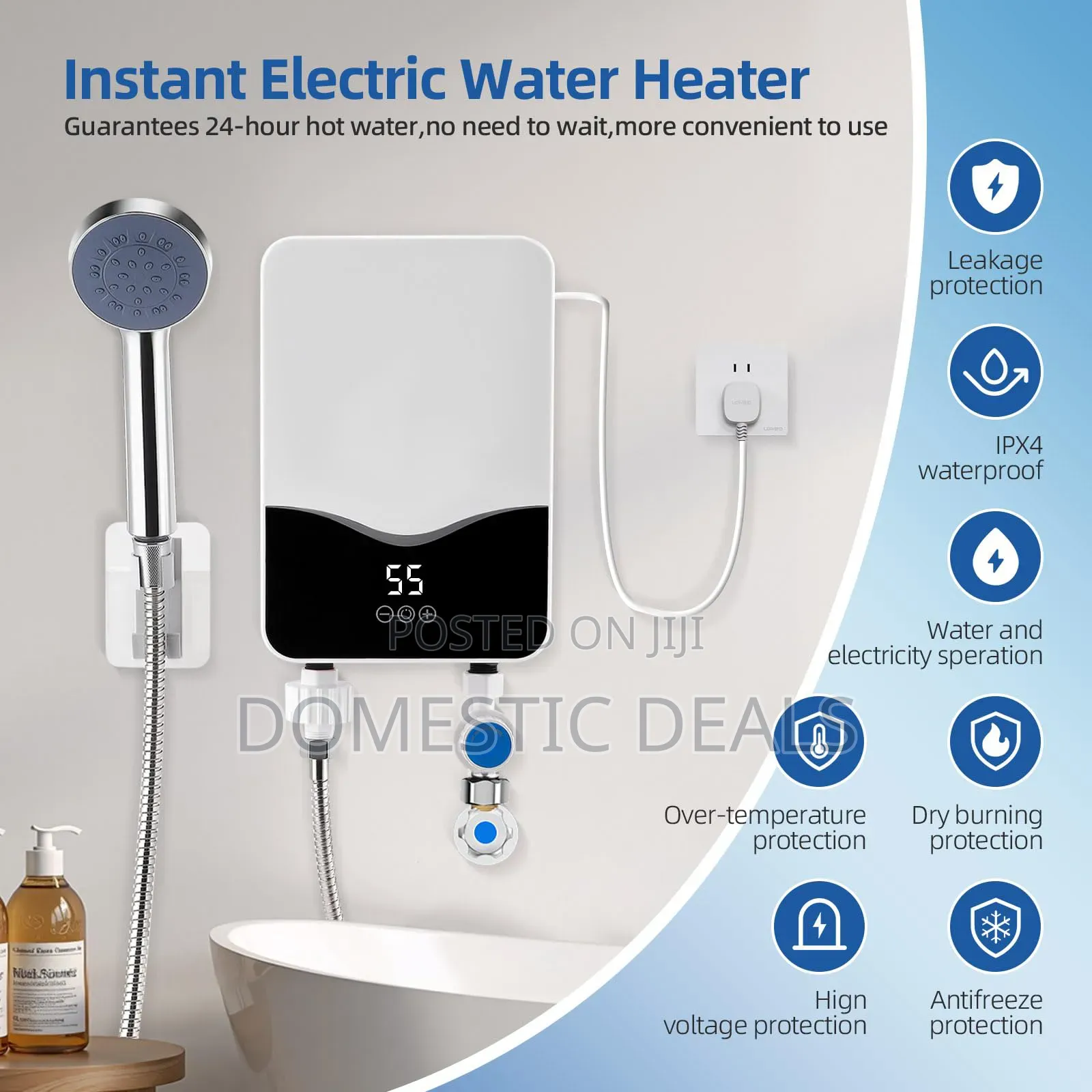 Compact Electric Instant Water Heater