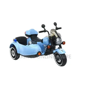 3-Wheeled Electric Motorcycle With Classic Sidecar for Kids Ride On