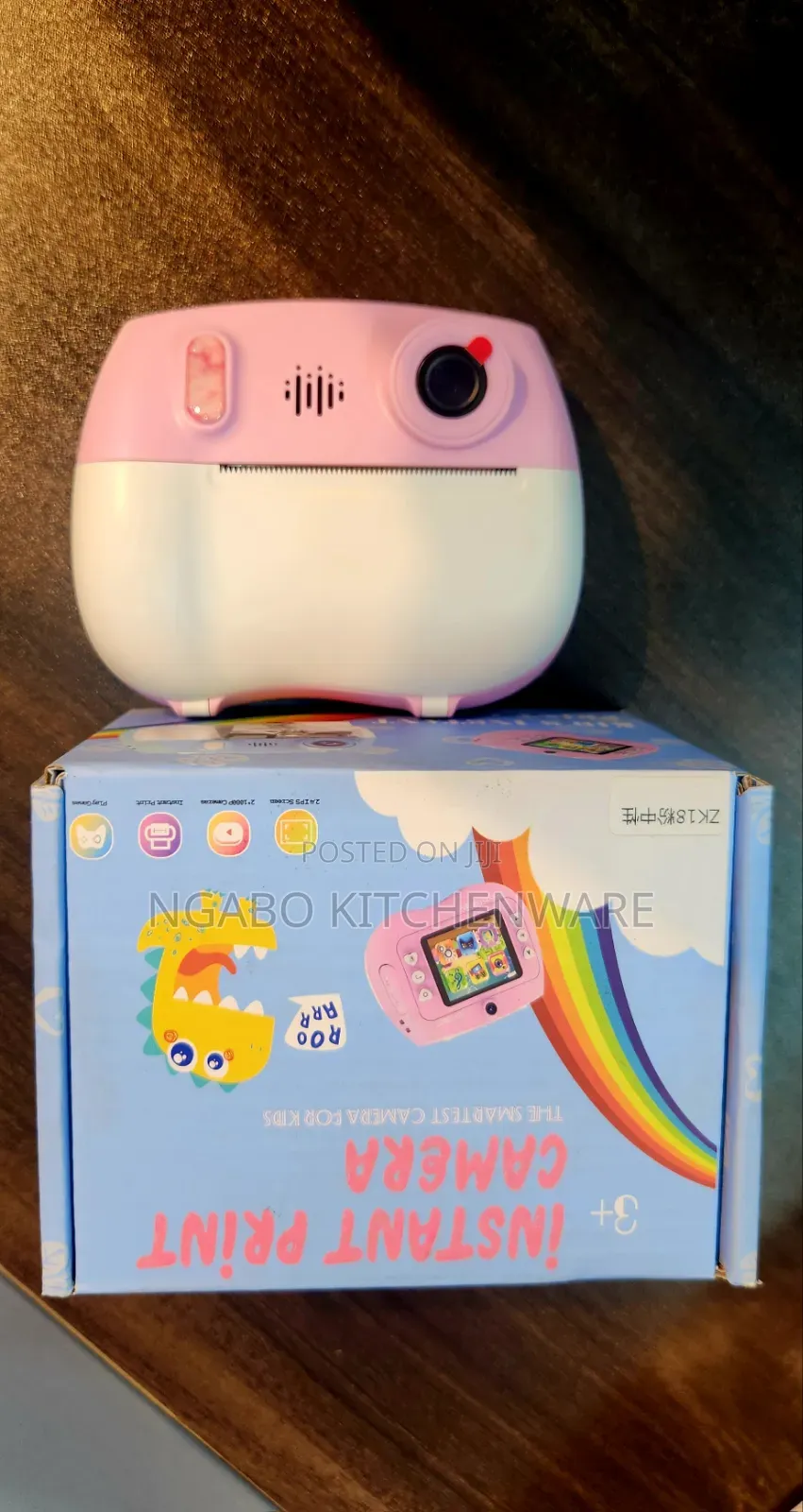 Pink ZK18 Kids' Instant Print Camera.