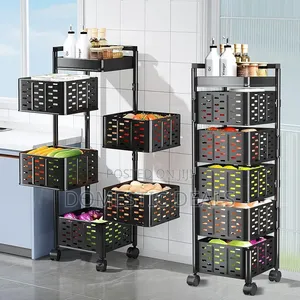 Rotating Storage Rack Shelves
