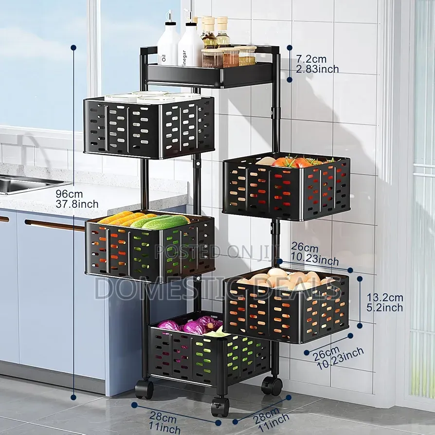 Rotating Storage Rack Shelves
