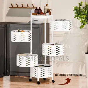Rotating Storage Cart Trolley,Rotating Kitchen Storage