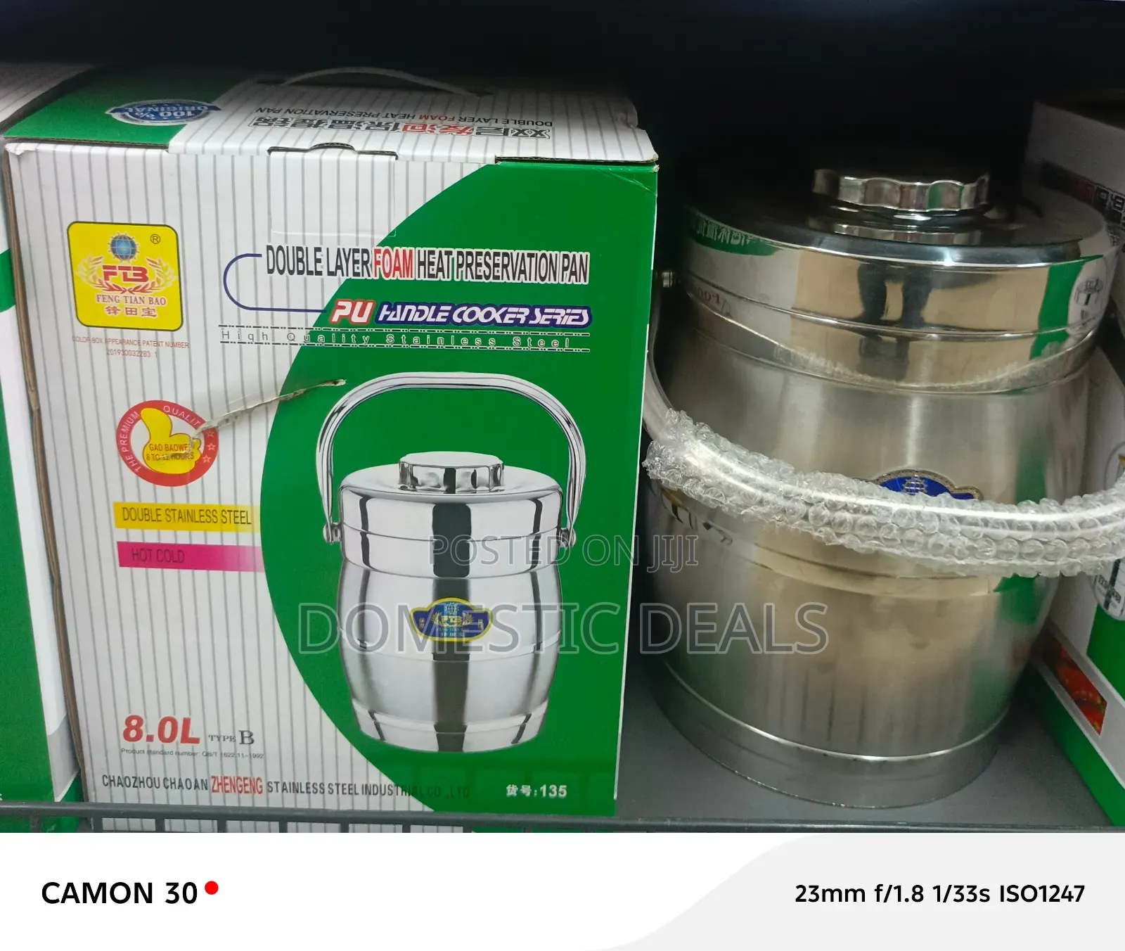 8.0L Stainless Steel Hot Food Flask