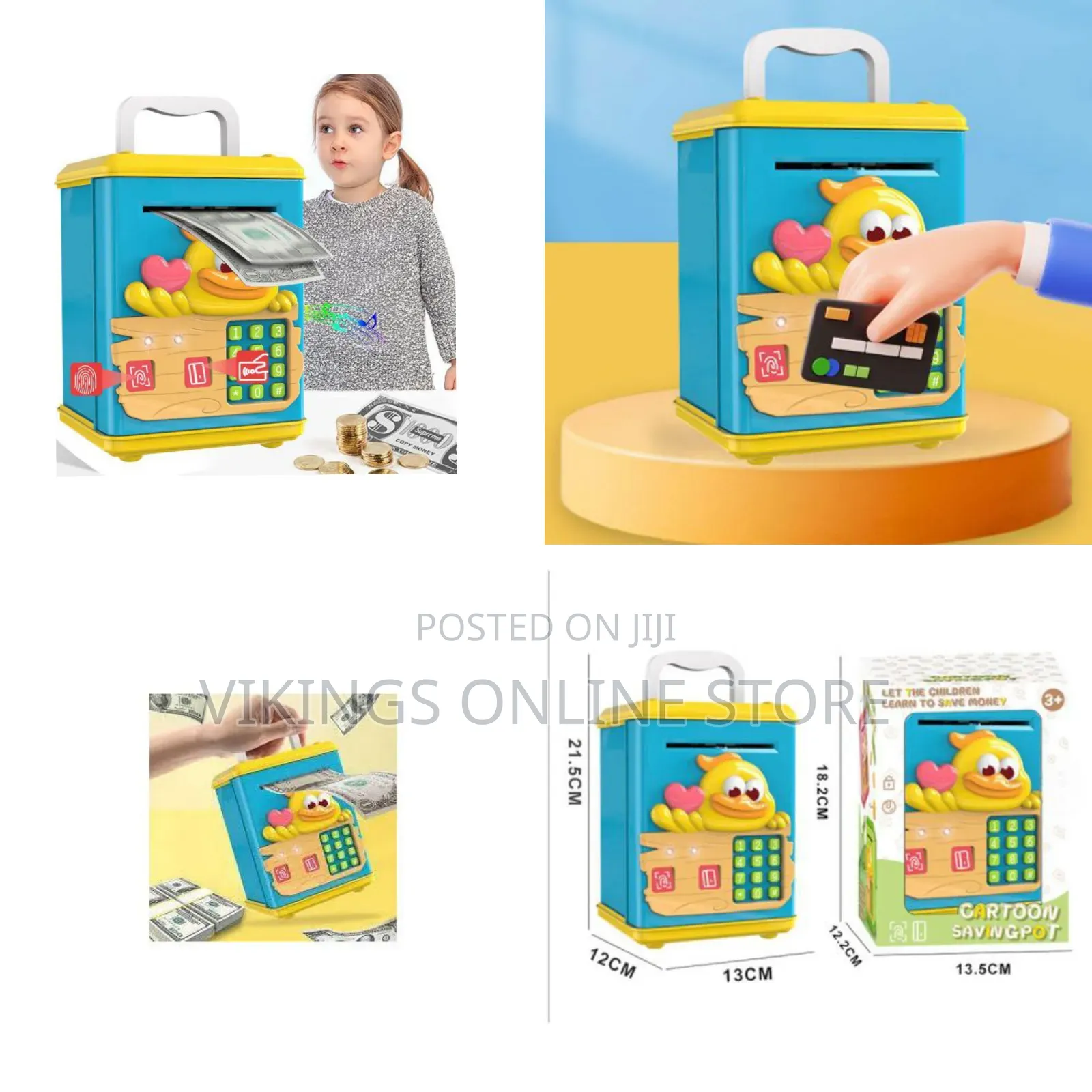 Children's Electronics 21.5x13x12cm, Duck Themed Fingerprint
