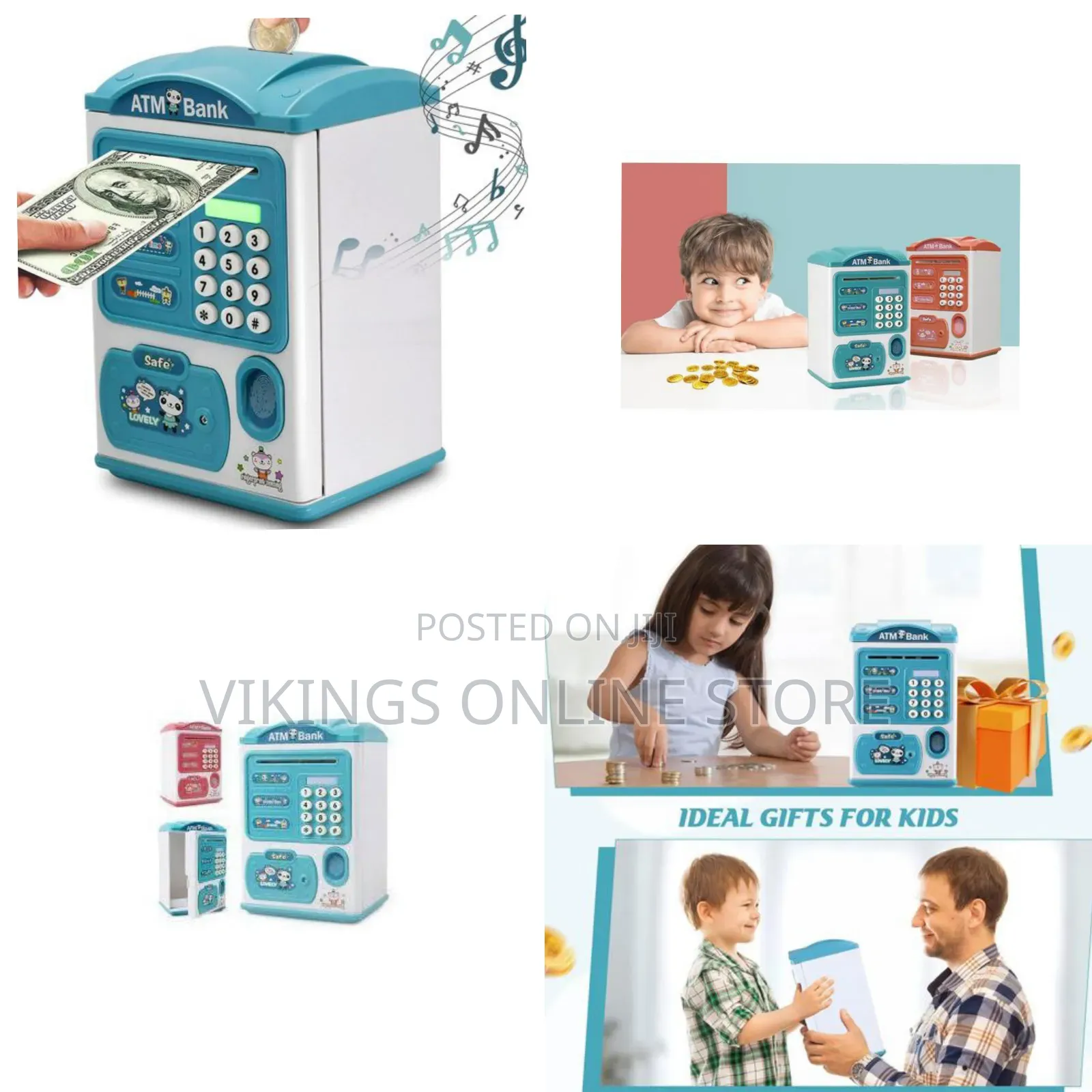Mini ATM Piggy Bank Savings Bank for Real Money Electronic Voice