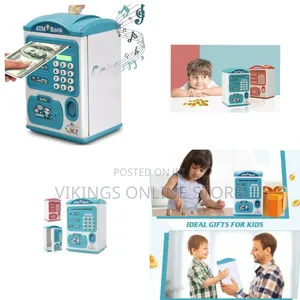 Mini ATM Piggy Bank Savings Bank for Real Money Electronic Voice