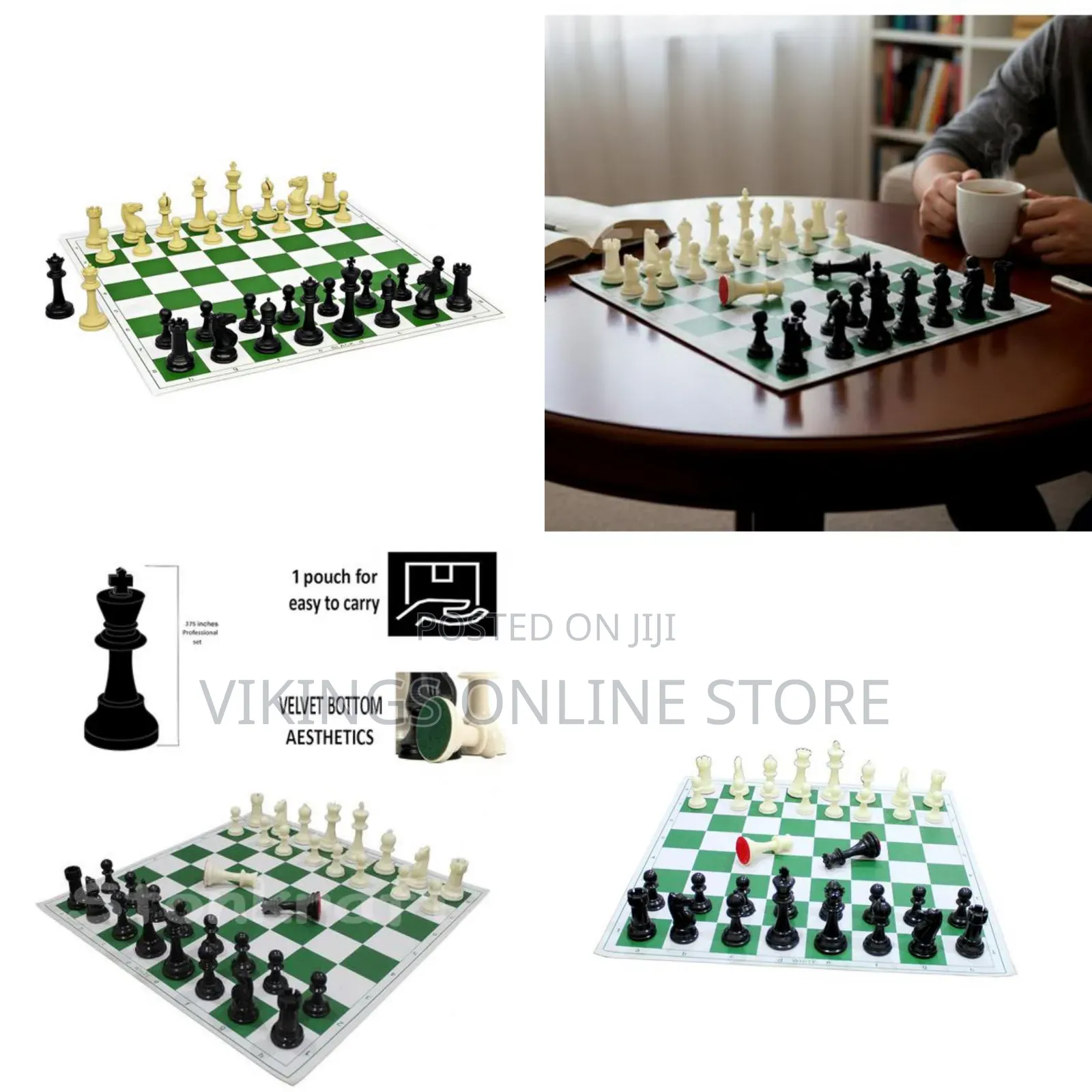 51 X 51cm the Criff Foldable Tournament Chess Set With Solid Plastic