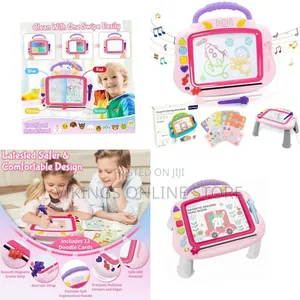 Magnetic Drawing Board, 3IN1 Light Up Musical Doodle Board for Toddler