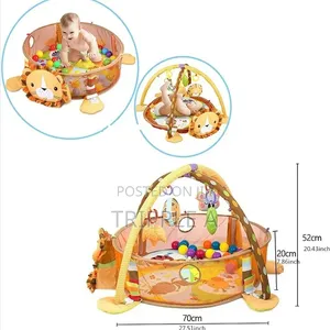 3 in 1 Cartoon Baby Infant Activity Gym Play Mat