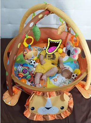 3 in 1 Cartoon Baby Infant Activity Gym Play Mat
