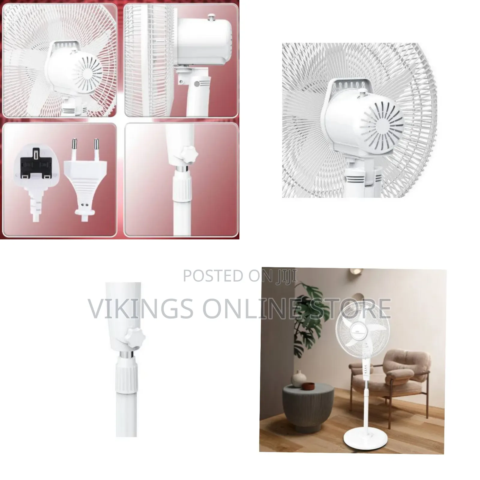 WINNING STAR AC220V 40W 16 Inch 5-Leaf Electric Floor Standing Fan